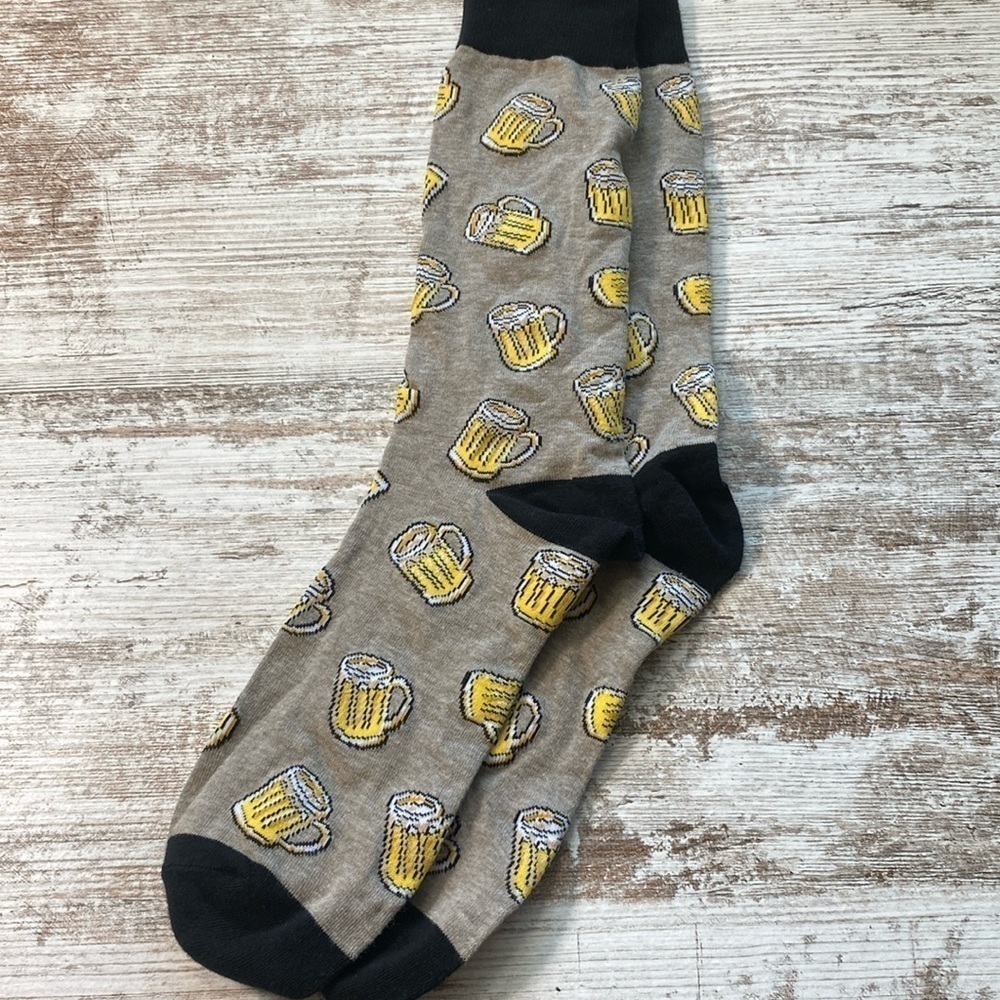 Novelty Beer Socks Size 8-10 Womens Fun Party